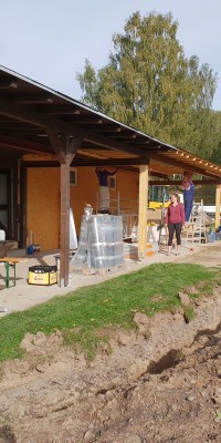 Groẞbaustelle an der Beachvolleyball-Anlage kurz vor der Fertigstellung - 20180922_095825_c85d63d67c9080a28e4edc7ca2f7d490