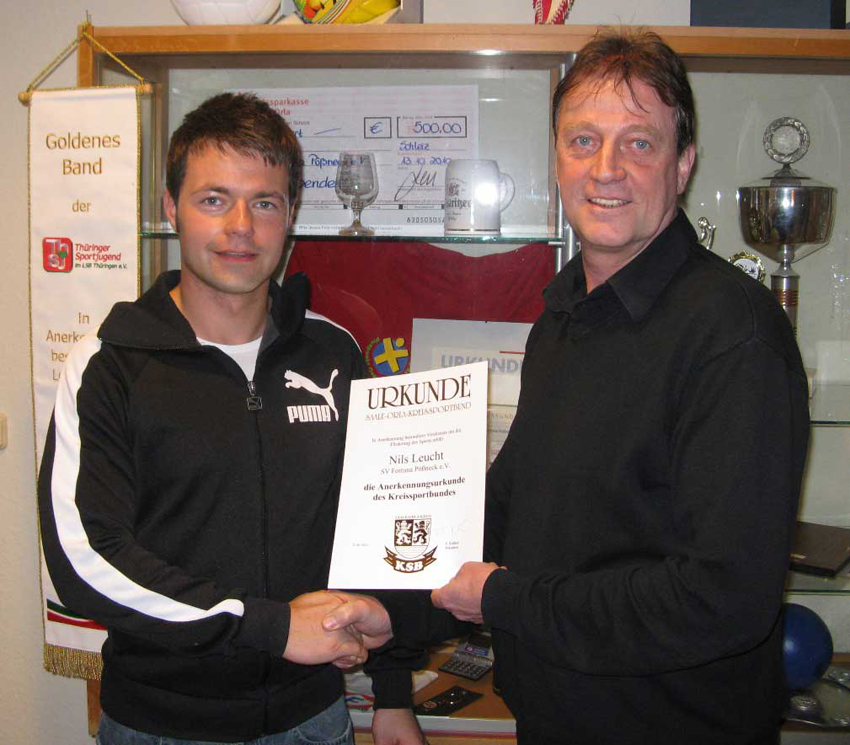 Glückwünsche für Nils Leucht 